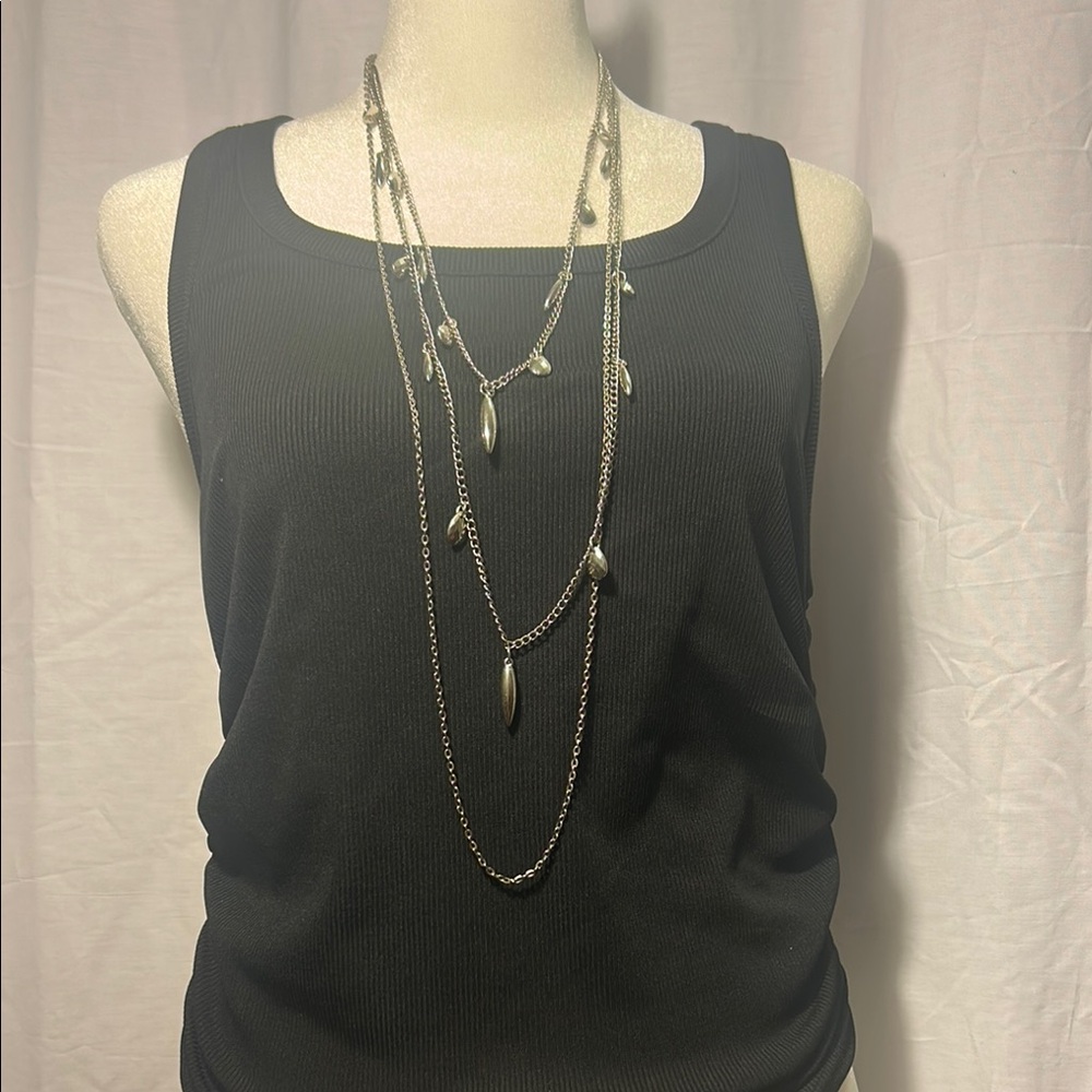 Elegant Silver Layered Necklace